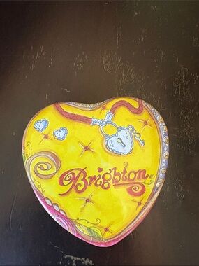 Brighton Yellow and Pink Heart collectible tin
